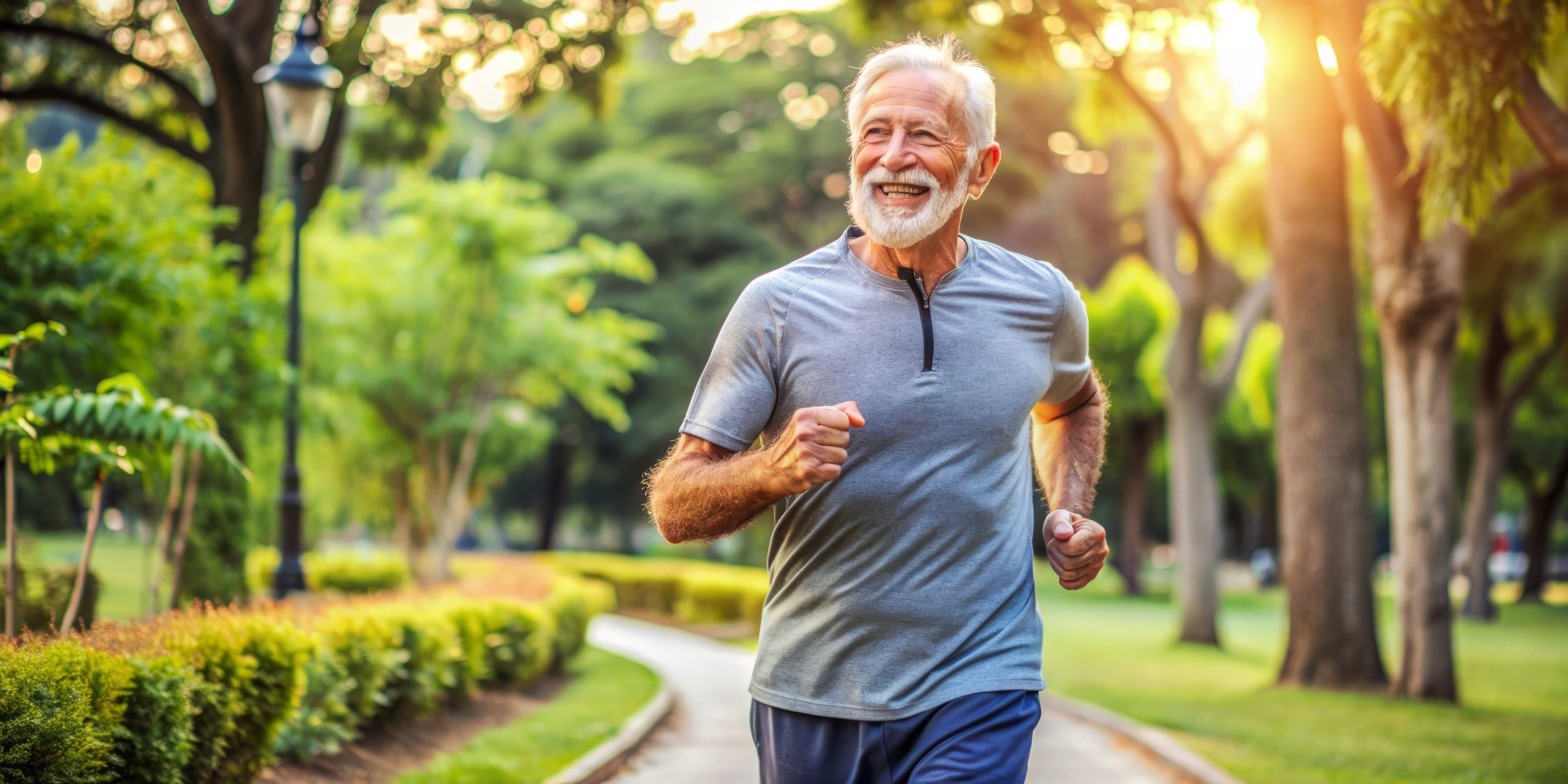 older man jogging